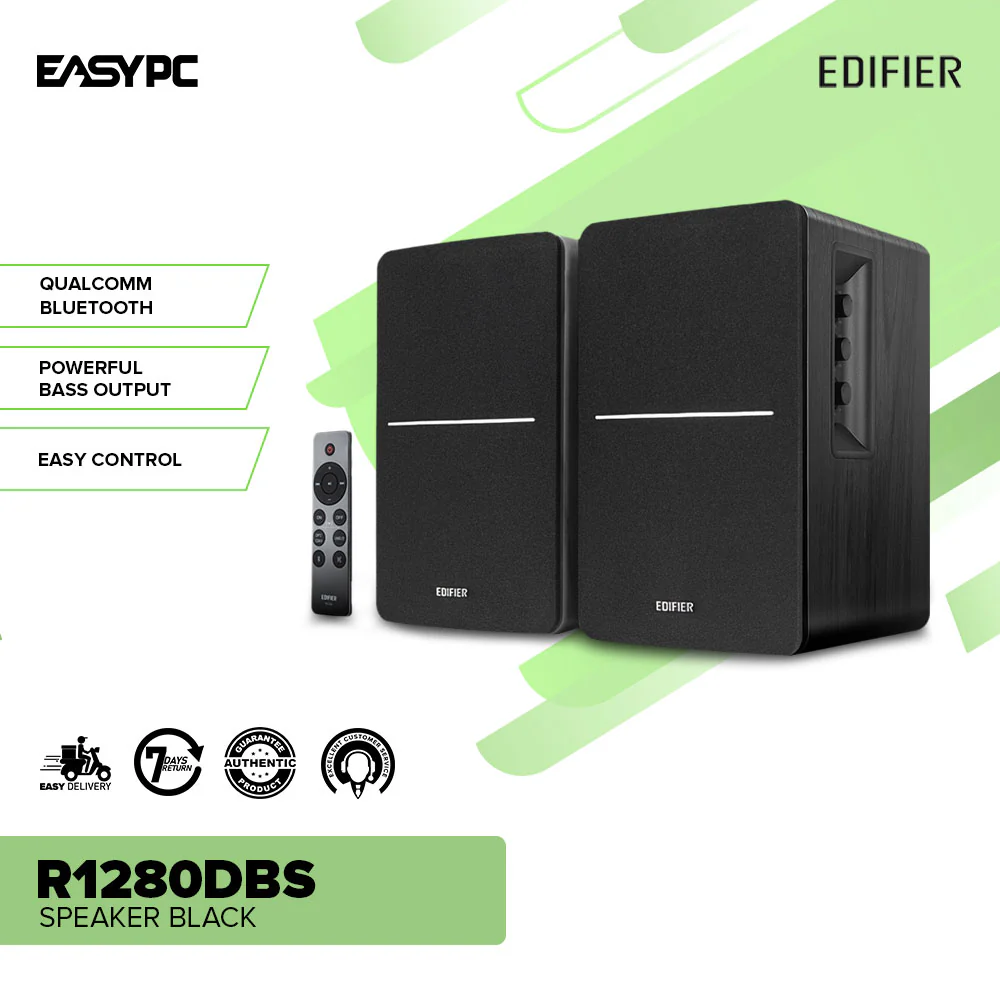 Edifier R1280dbs Classic Wooden Speaker Black - Image 2