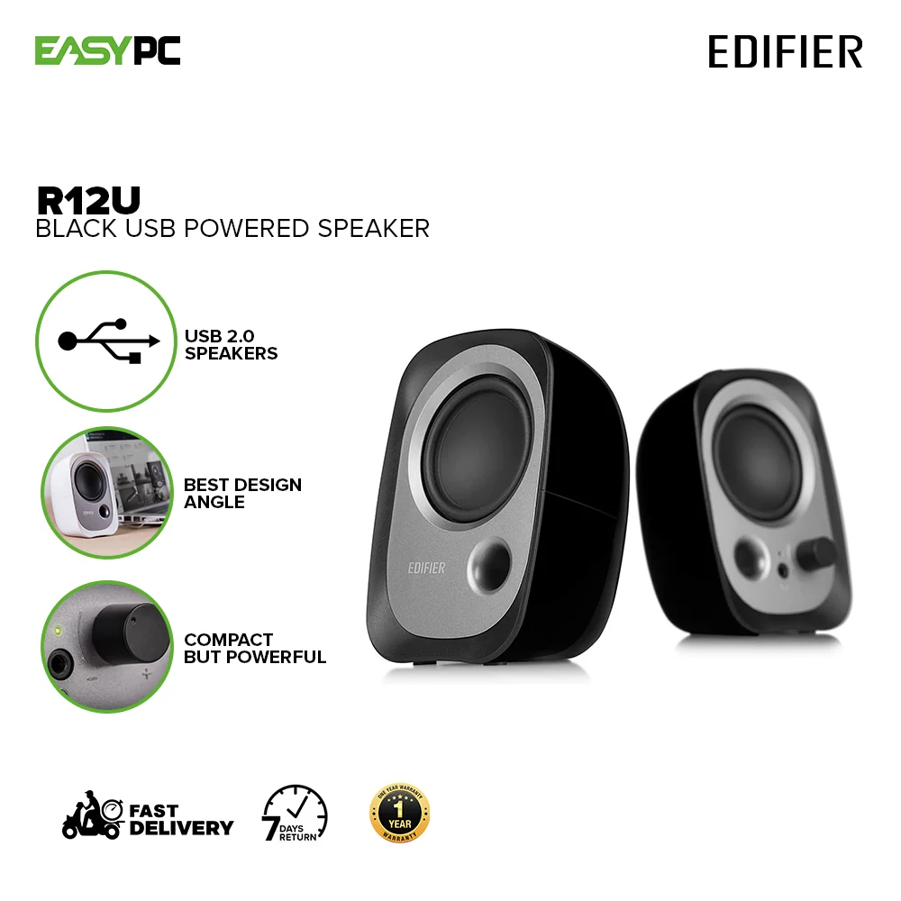 Edifier R12U Usb Powered Speaker Black - Image 2