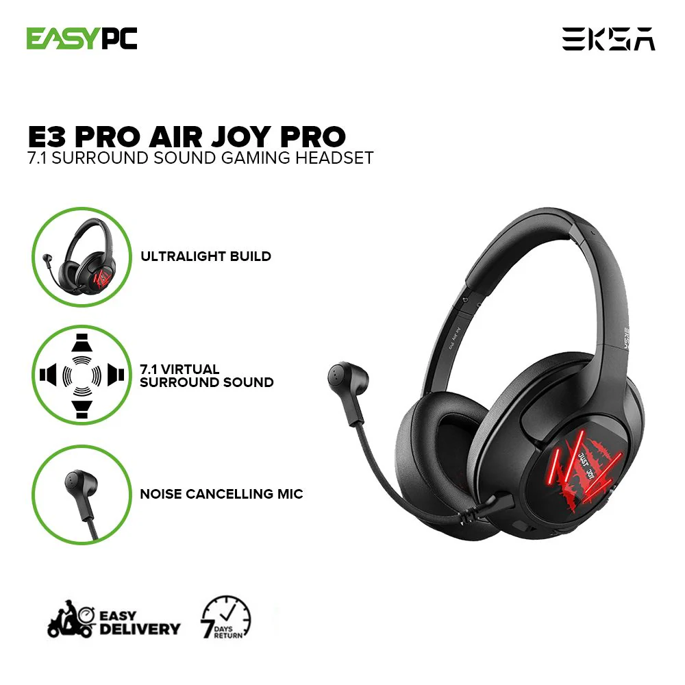 EKSA E3 Pro Air Joy Pro 7.1 Surround Sound, Ultralight Build, Noise Cancelling Mic Gaming Headset 18LIG EKOC2617 - Image 2