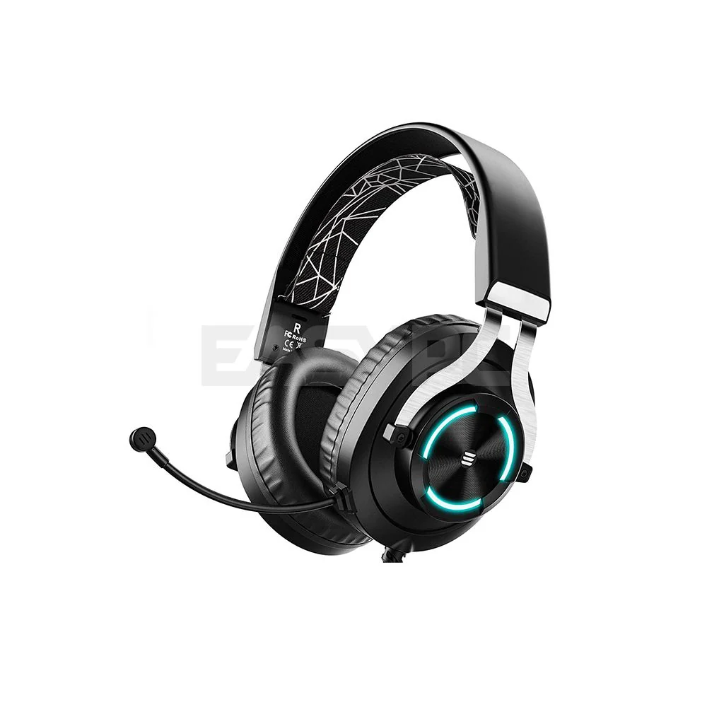 EKSA E3000 RGB light Adjustable Noise Cancelling Microphone, Flexible Durable Material Gaming Headset 18LIG EKOC2616