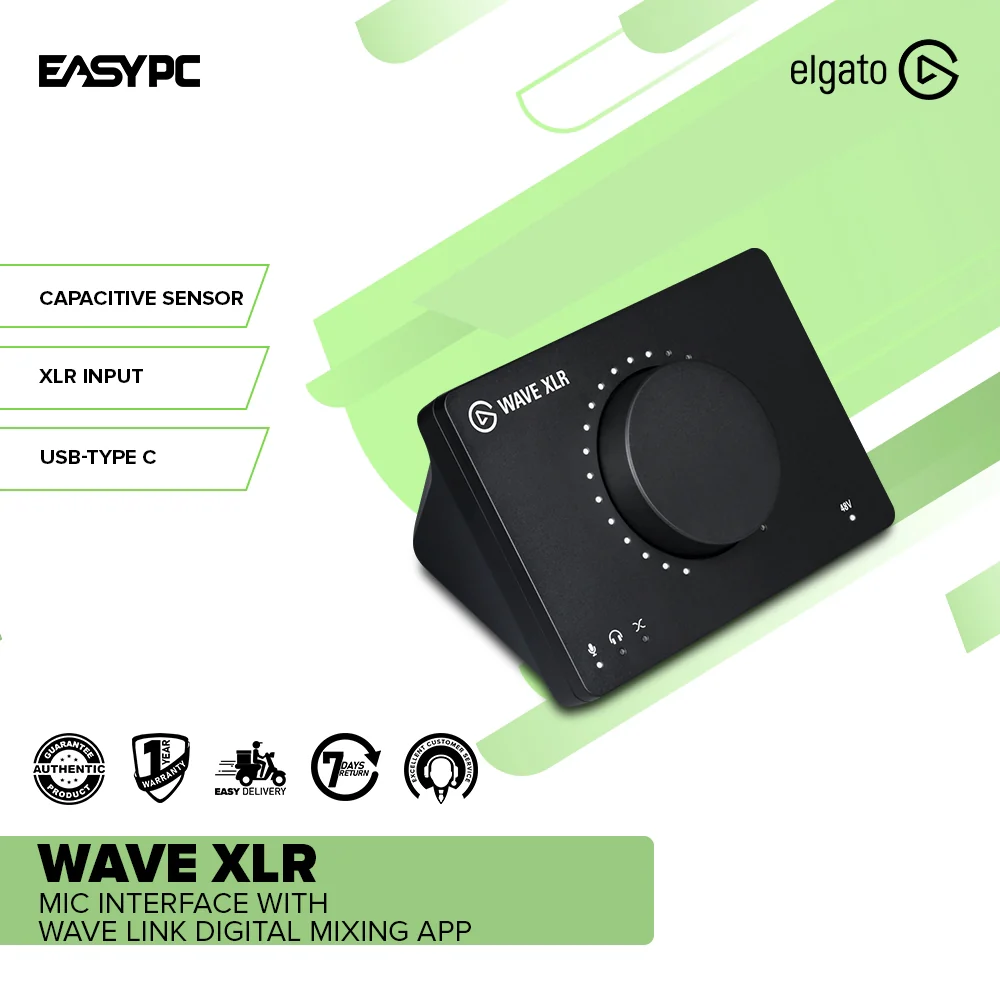 Elgato Wave XLR Ã Mic Interface, XLR/USB-C, Anti-Clipping, 75 dB preamp, Phantom Power, Direct Monitor, Touch Mute, Wave Link Digital Mixing app (EL-10MAG9901) 7UBE ELEL2154 - Image 2