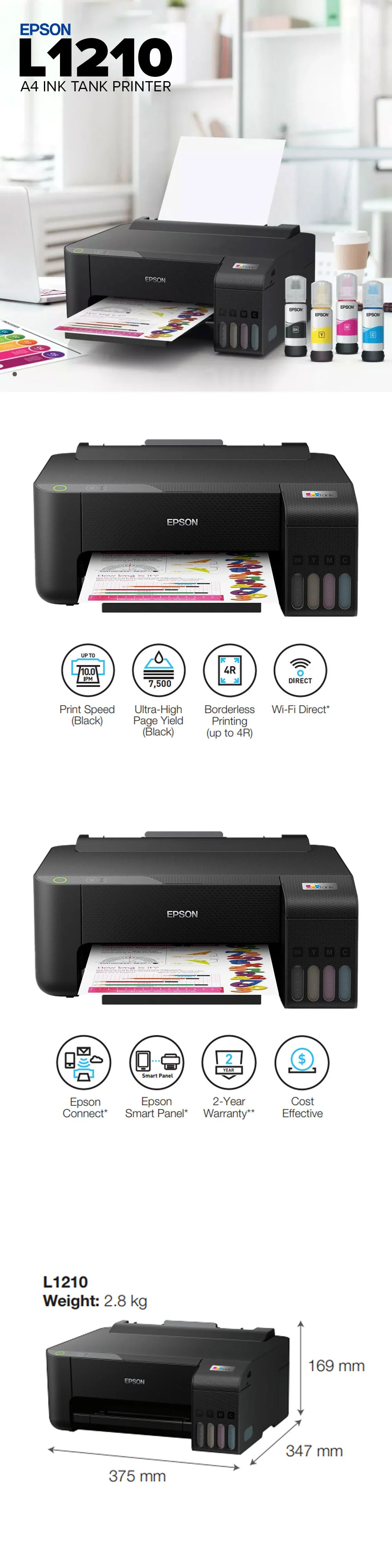 Epson L1210 A4 Ink Tank Printer - Image 5