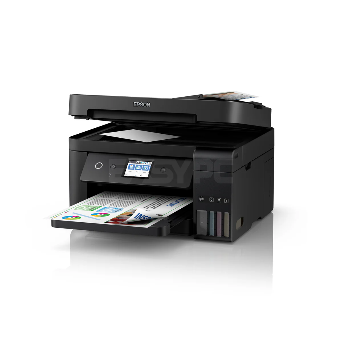 Epson L6190 Wi-Fi Duplex All-in-One Ink Compact integrated tank design, Print speeds up to 15ipm for black and 8.0ipm for colour, Auto-duplex printing, Fax and ADF capability, Spill-free ink refilling Tank Printer with ADF - Image 2