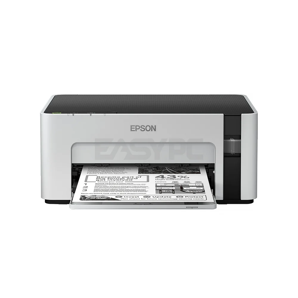 Epson M1100 EcoTank Monochrome Ink, Spill-free, error-free refilling, Space-saving, Laser-Quality Prints and Speed, Compact integrated tank design Tank Printer Better Products for a Better Future