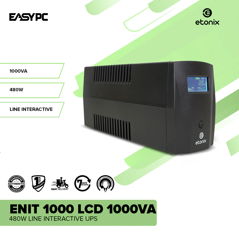 Etonix ENIT 1000 LCD 1000VA 480W Line Interactive UPS - Image 2