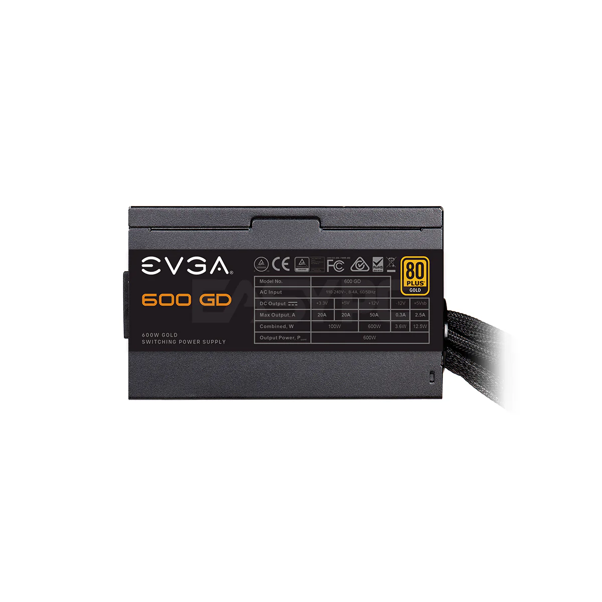 EVGA 600 GD/700 GD Gold Single-Rail +12v Non-Modular 100-GD-0600-V1 Power Supply 5NANO - Image 4