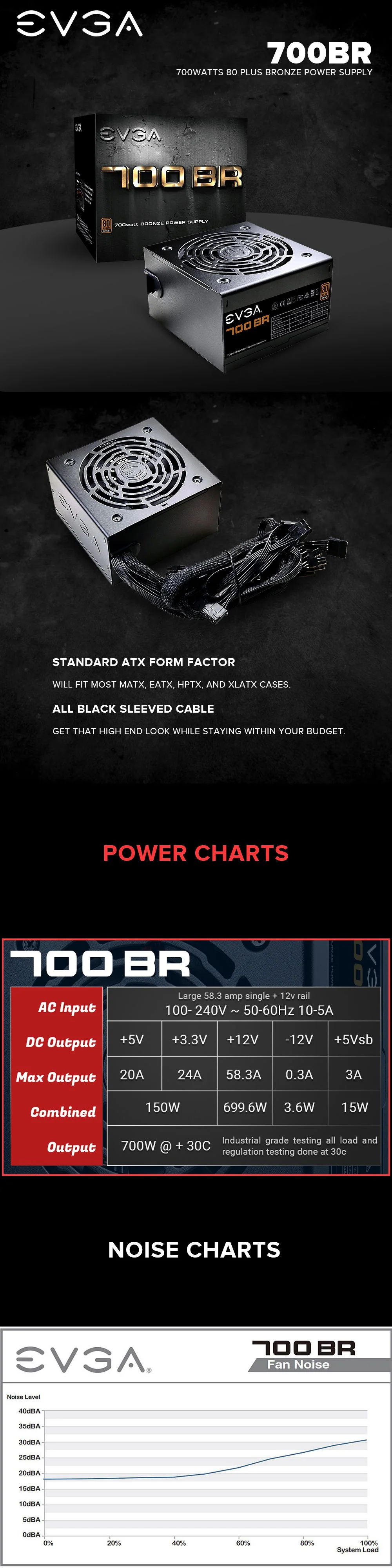 EVGA 700BR 700watts 80 Plus Bronze Power Supply - Image 9