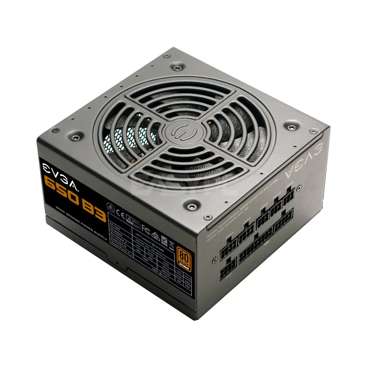 EVGA B3 650W 80+ Fully Modular Power Supply Bronze - Image 2