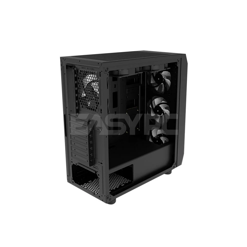Fantech Aero CG80 with 4 RGB Fan Mid Tower Case Black - Image 4