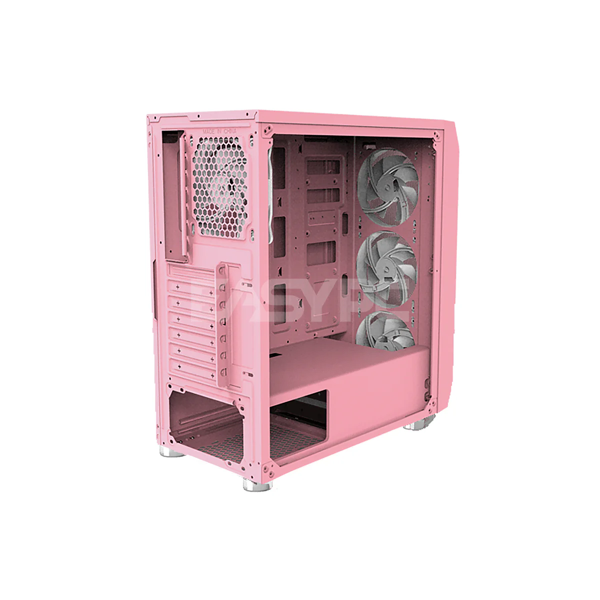 Fantech Aero Tempered Glass Dust Filter CG80 with 4 RGB Fan Mid Tower Case Pink - Image 4
