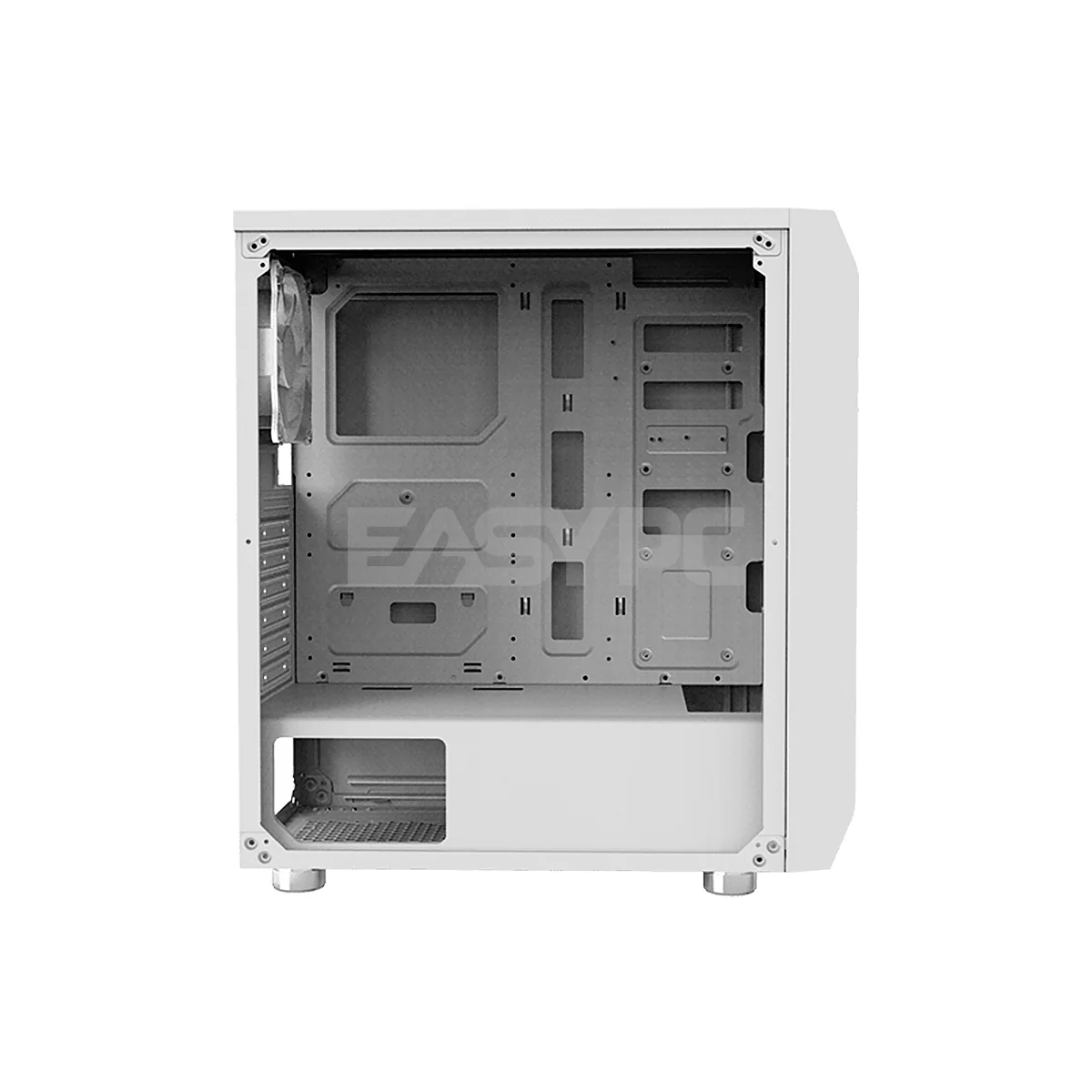Fantech Aero Tempered Glass Side Panel Dust Filter CG80 with 4 RGB Fan Mid Tower Case White - Image 3