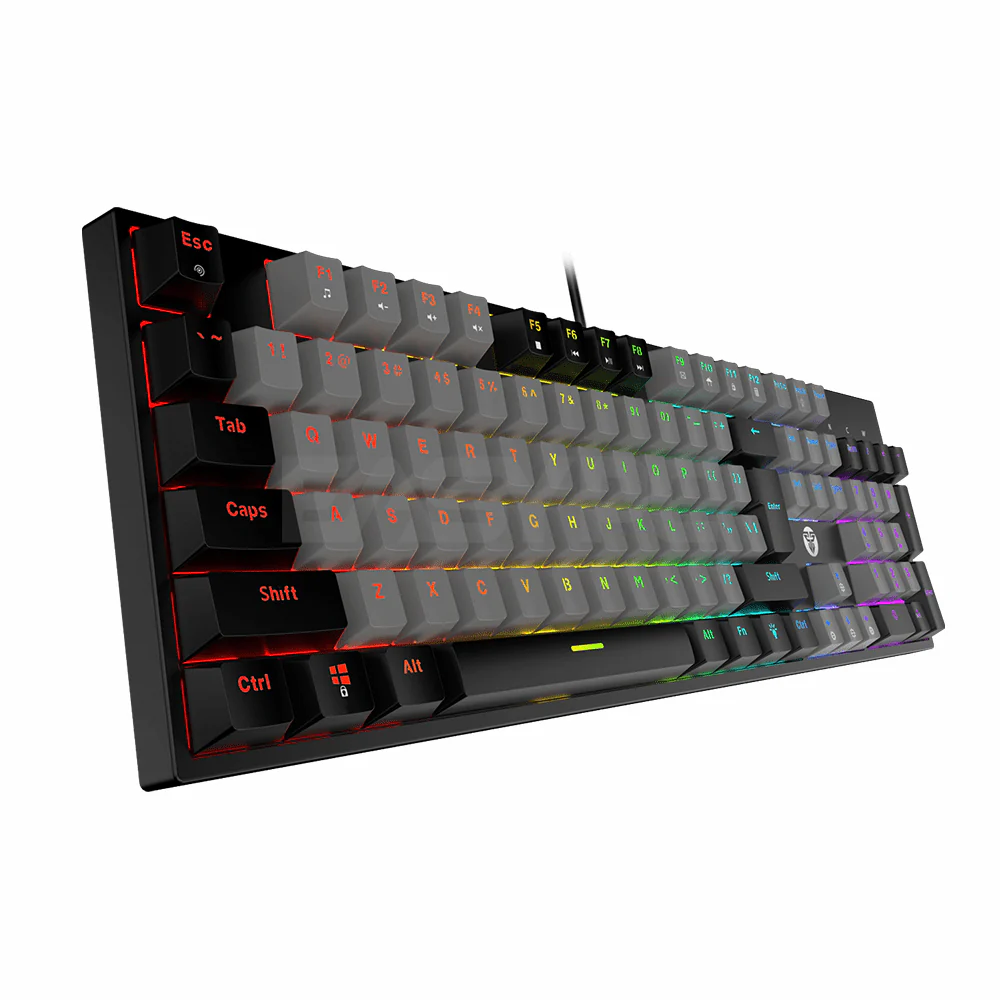 Fantech ATOM MK886 Blue Switch RGB Mechanical Keyboard Black - Image 3