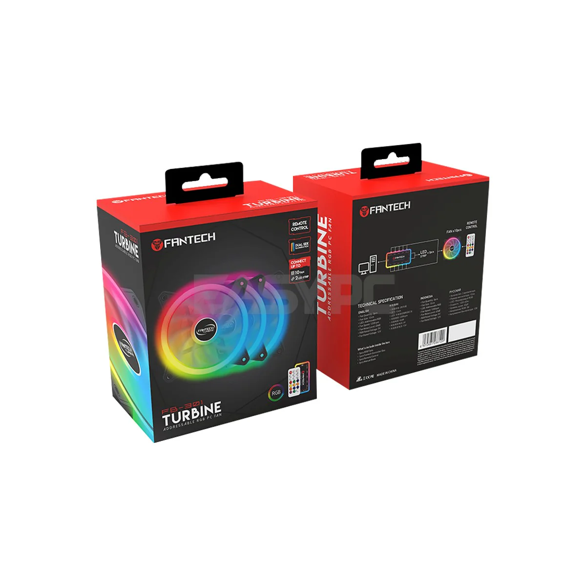 Fantech FB-301 Turbine 3 in 1 RGB 120mm Chassis Fan - Image 7