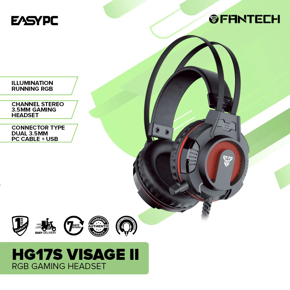 Fantech HG17s Visage II Lightweight & Durable Suspension Headband RGB Gaming Headset - Image 2