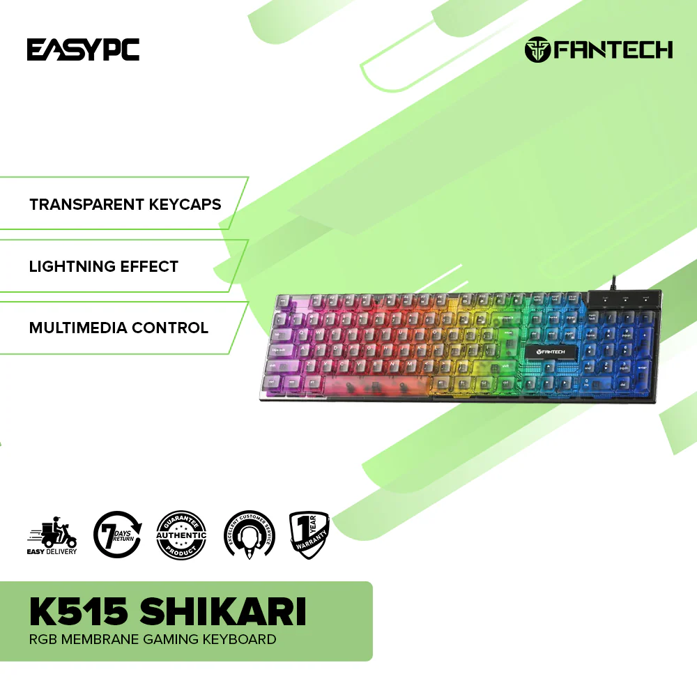 Fantech K515 SHIKARI RGB Membrane Gaming Keyboard - Image 2