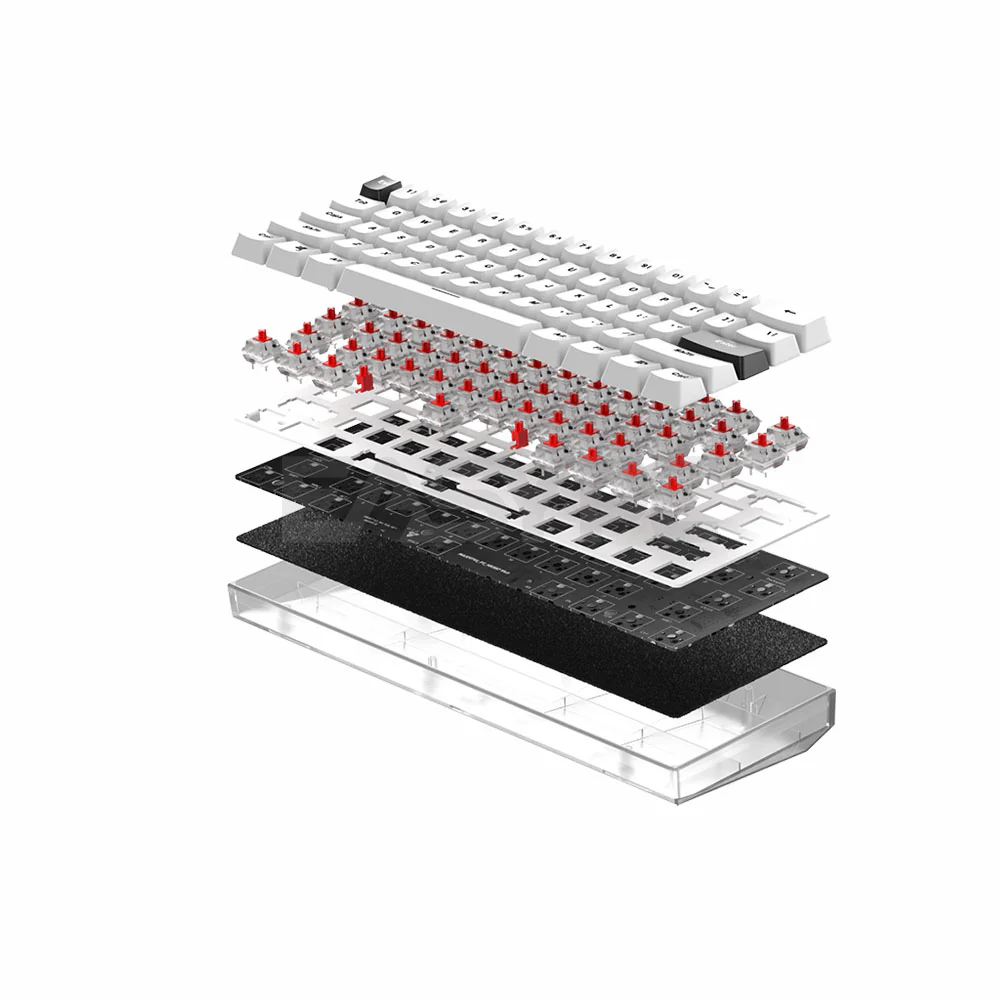 Fantech MAXFIT61 Frost Red and Blue Switches RGB Wireless Mechanical Gaming Keyboard - Image 10