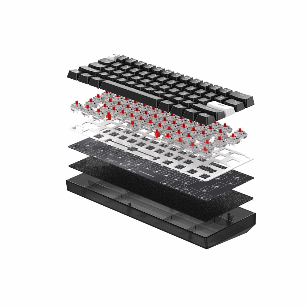 Fantech MAXFIT61 Frost Red and Blue Switches RGB Wireless Mechanical Gaming Keyboard - Image 20