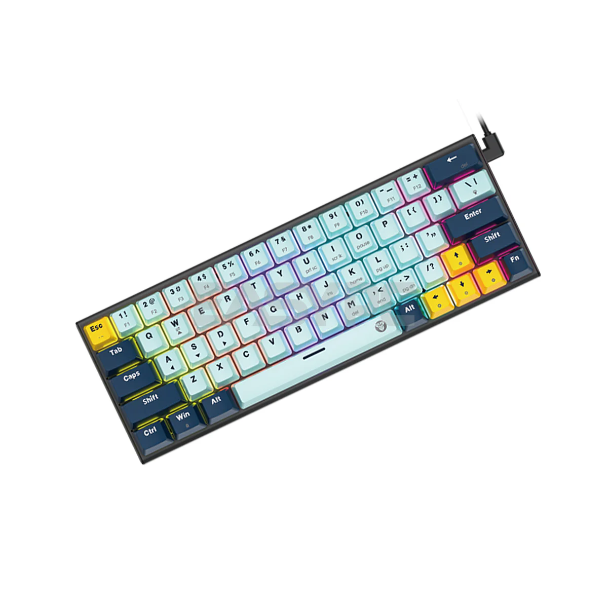 Fantech MK874 V2 Atom 63 Hot swappable 3pin Blue switch Mechanical Keyboard Sky Blue - Image 3