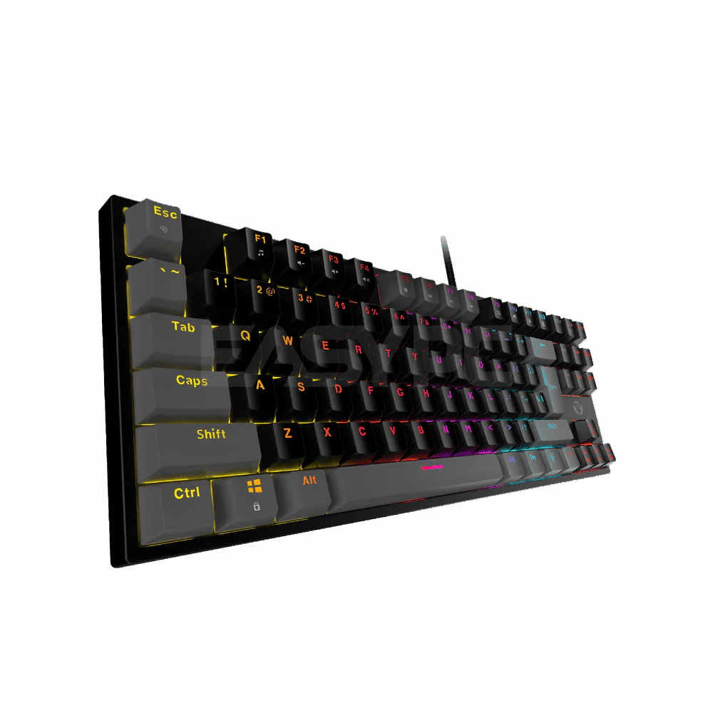 Fantech MK876 V2 ATOM87 Sumi Edition Red Switch Mechanical Keyboard Black - Image 3