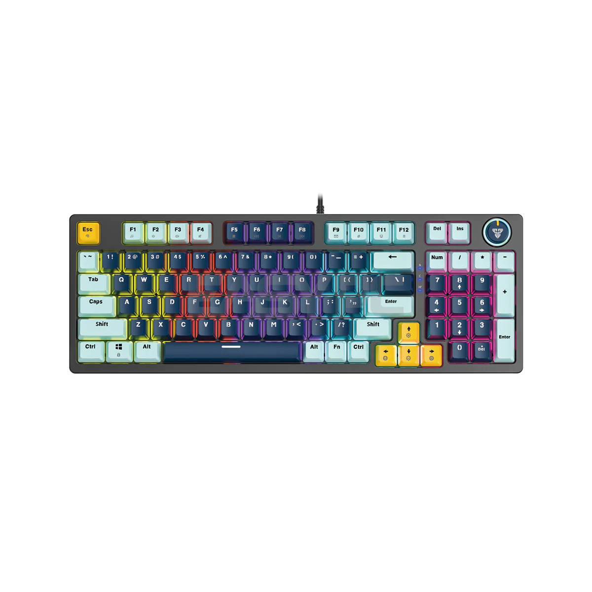 Fantech MK890 V2 Atom 96 Hot swappable 3pin Blue switch Mechanical Keyboard Navy Blue