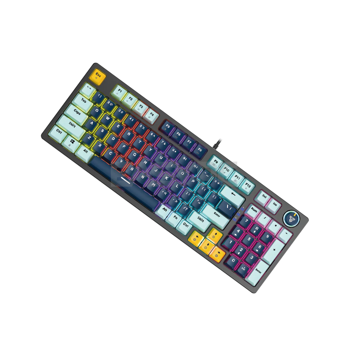 Fantech MK890 V2 Atom 96 Hot swappable 3pin Blue switch Mechanical Keyboard Navy Blue - Image 3