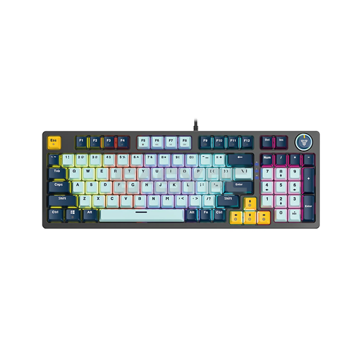 Fantech MK890 V2 Atom 96 Hot swappable 3pin Blue switch Mechanical Keyboard Sky Blue