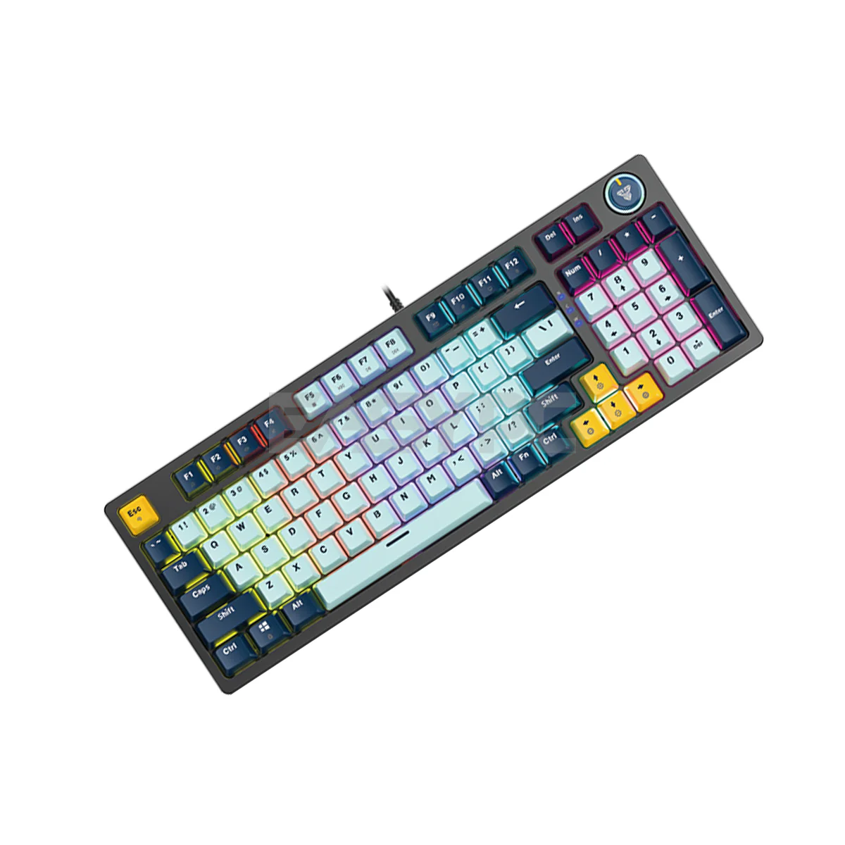 Fantech MK890 V2 Atom 96 Hot swappable 3pin Blue switch Mechanical Keyboard Sky Blue - Image 5