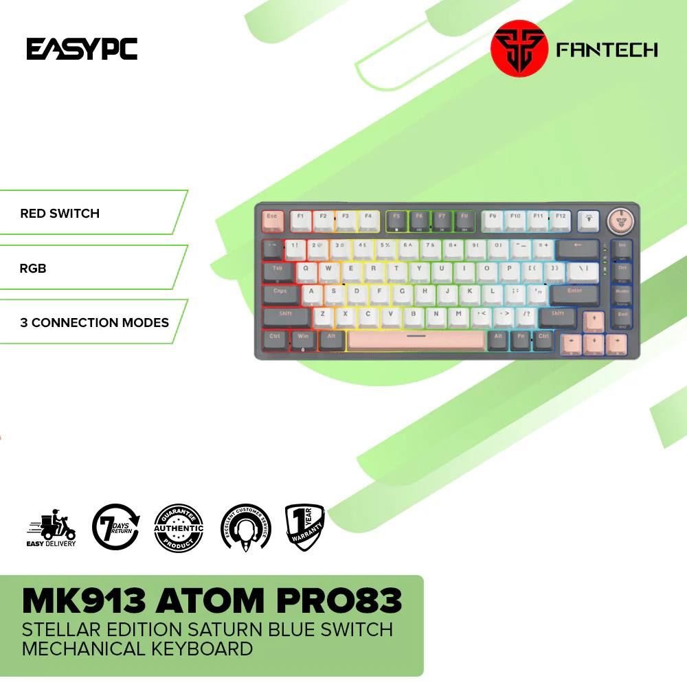 Fantech MK913 ATOM PRO83 Stellar Edition Saturn Blue Switch Mechanical Keyboard - Image 2