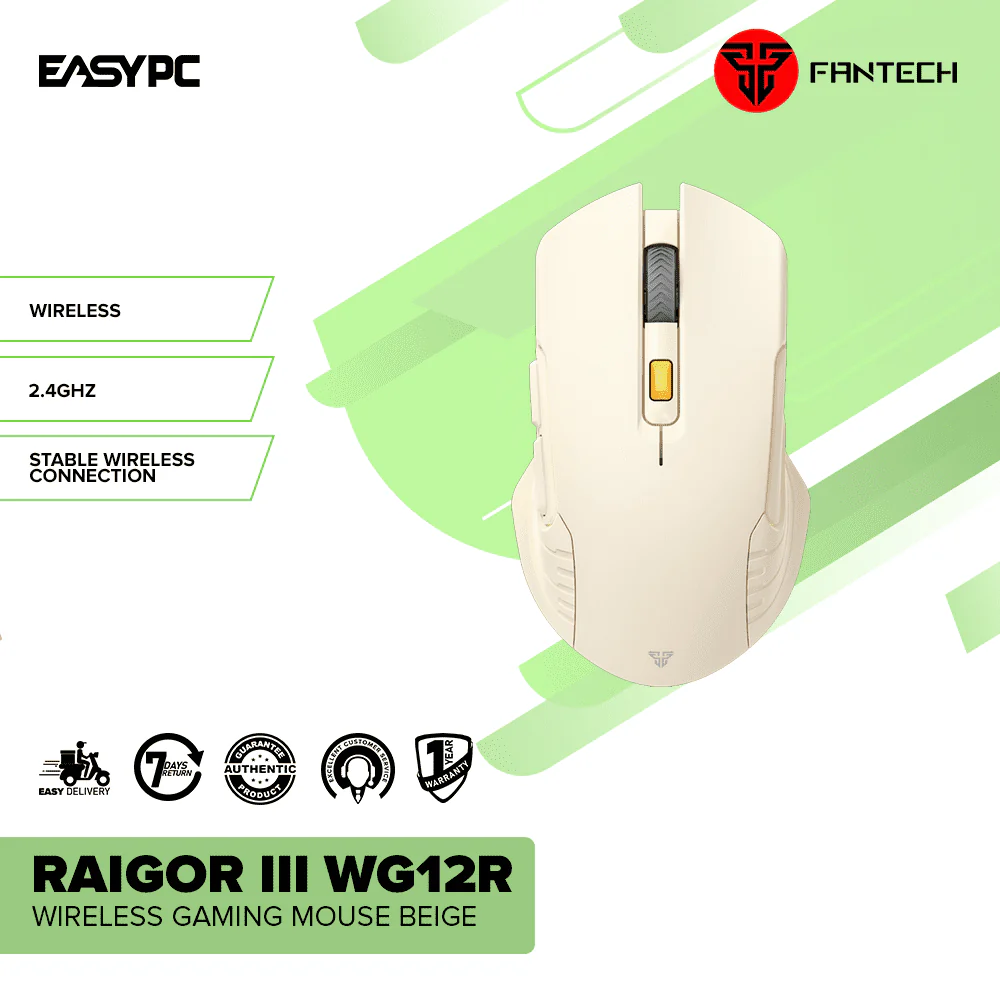 Fantech Raigor III WG12R Wireless Gaming Mouse Beige - Image 2