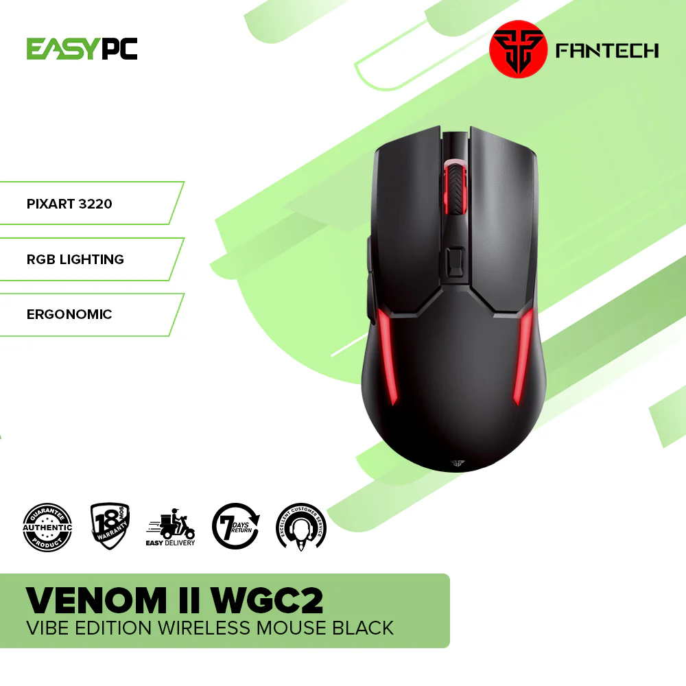 Fantech Venom II WGC2 Vibe Edition Wireless Mouse Black - Image 2