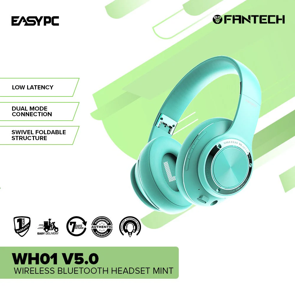 Fantech WH01 V5.0 Wireless Bluetooth, Easy Control Buttons, Low Latency Headset - Image 12