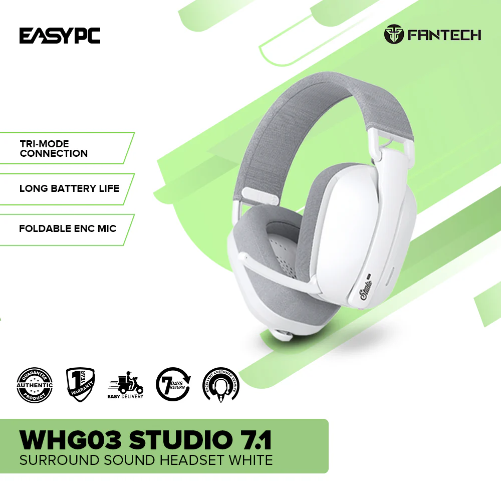 Fantech WHG03P Studio Pro 7.1 Surround Sound Headset White - Image 2