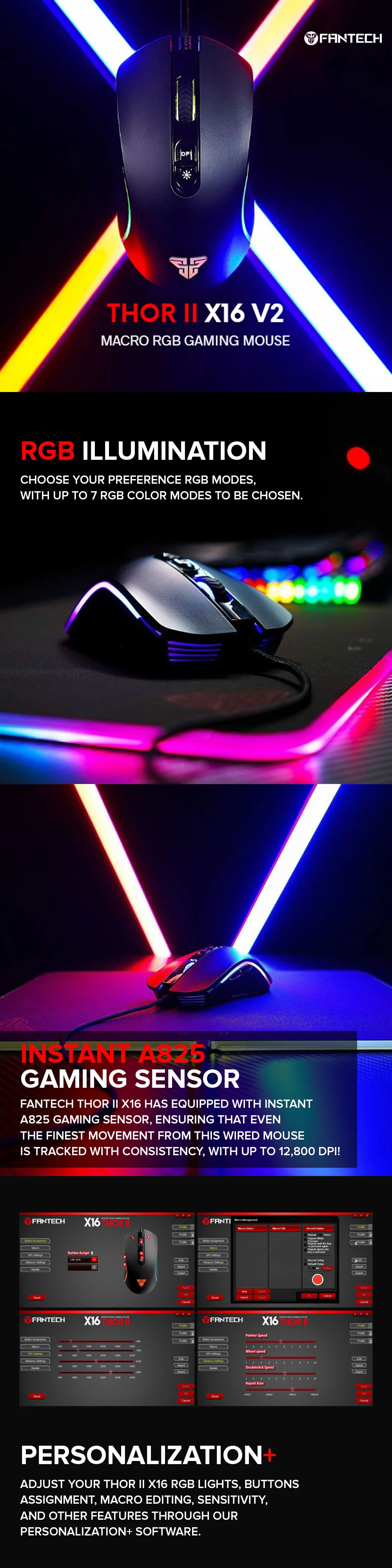 Fantech X16 v2 Thor II RGB Gaming Mouse - Image 6