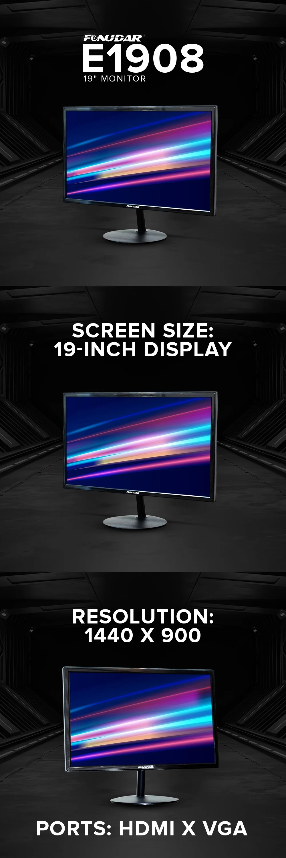 Fonudar E1908 19 inches MV LED Monitor - Image 5