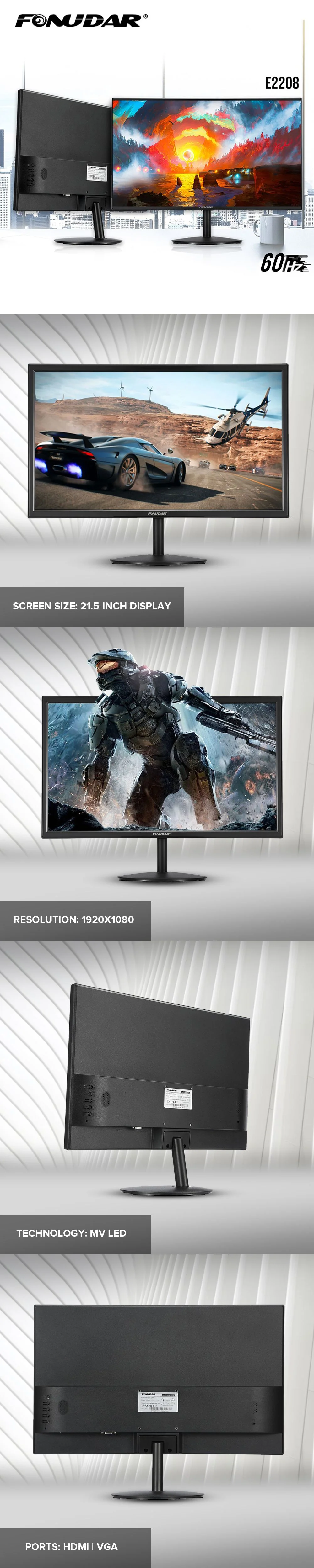 Fonudar E2208 21.5 inches 60Hz Monitor - Image 7