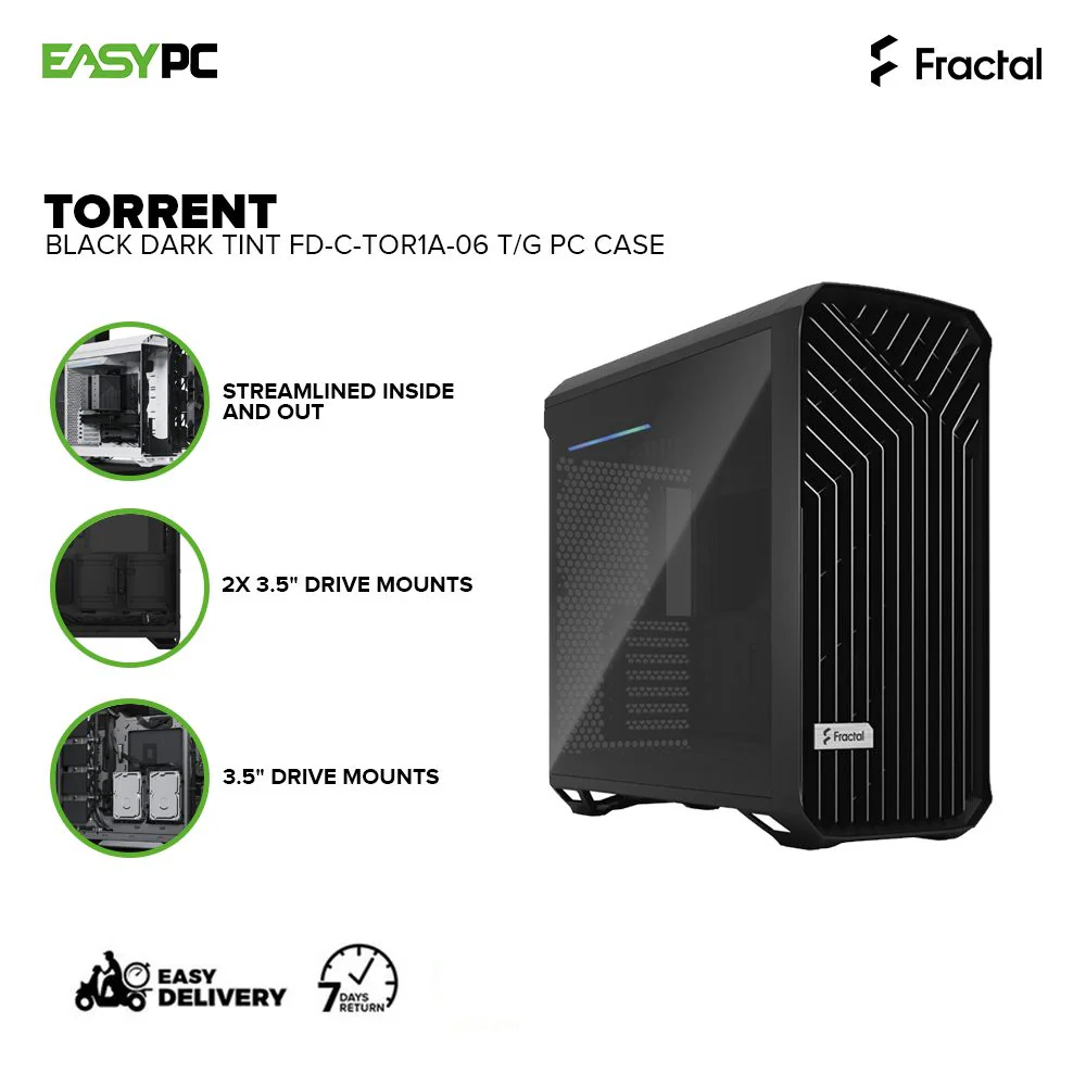 Fractal Design Torrent Open grille and unblocked internal layout Front fan bracket Top Tier Airflow Computer PC Case 4JTP - Image 2