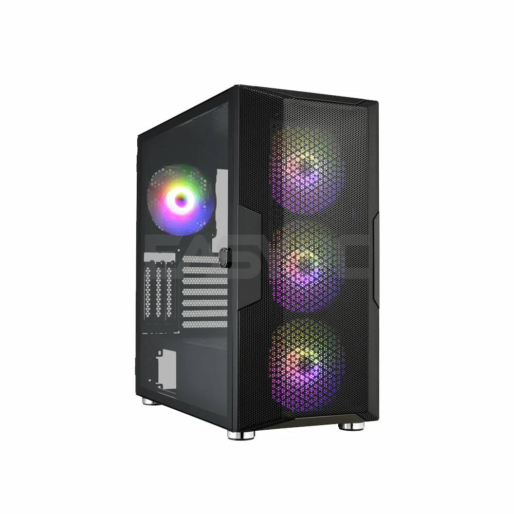 FSP CUT592 ATX Tempered Glass PC Case Black