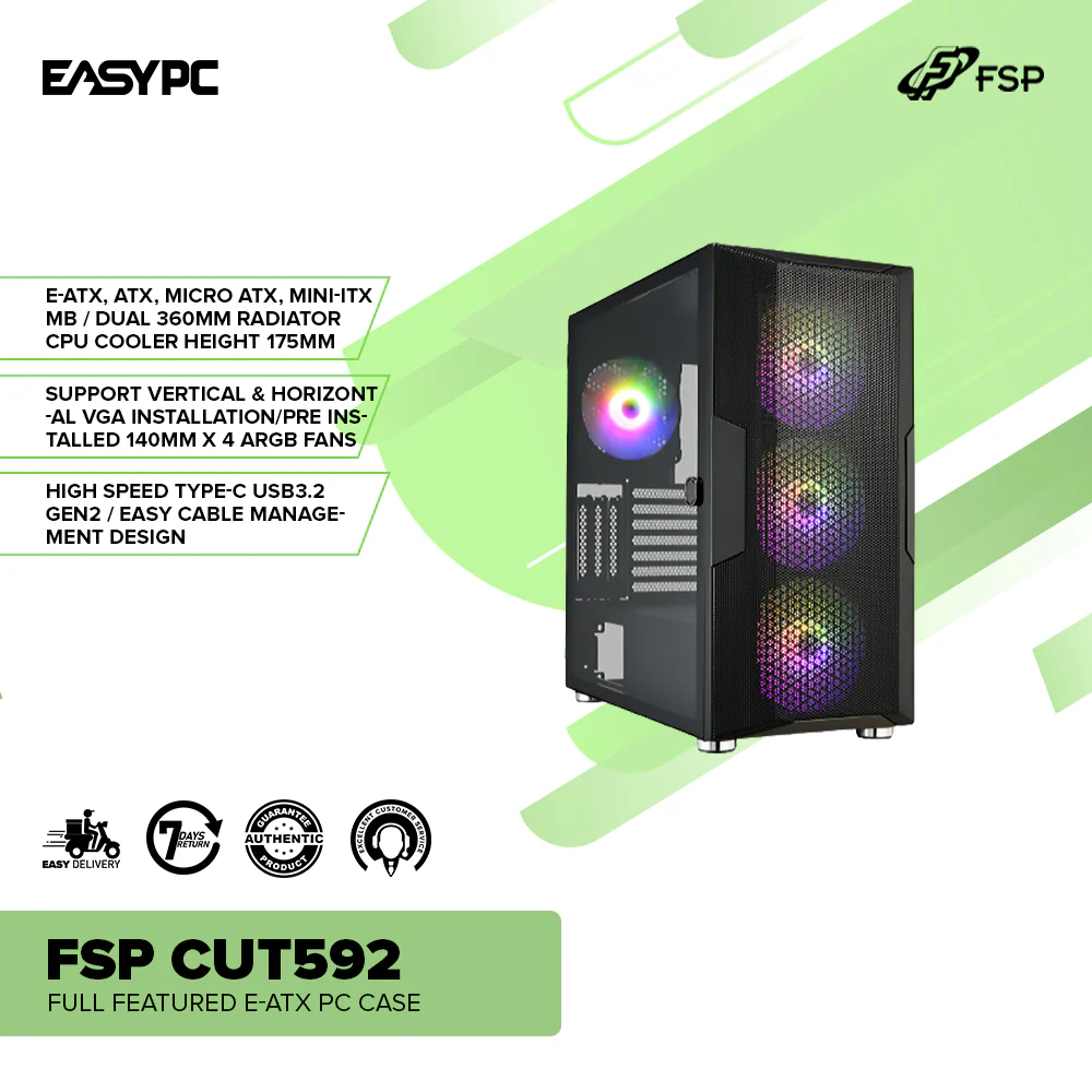 FSP CUT592 Full-Featured E-ATX PC CASE - Image 2