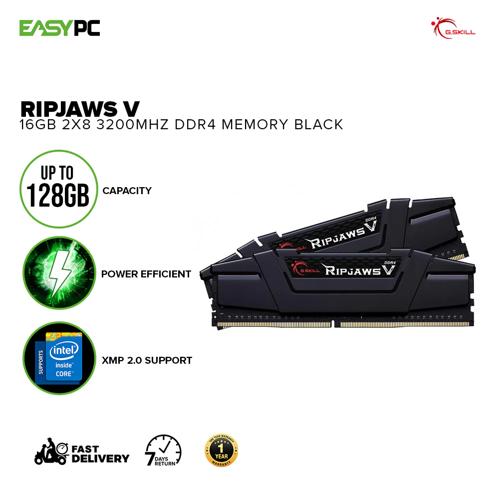 G.Skill Ripjaws V 16gb 2x8 3200mhz Ddr4 Memory Black - Image 2