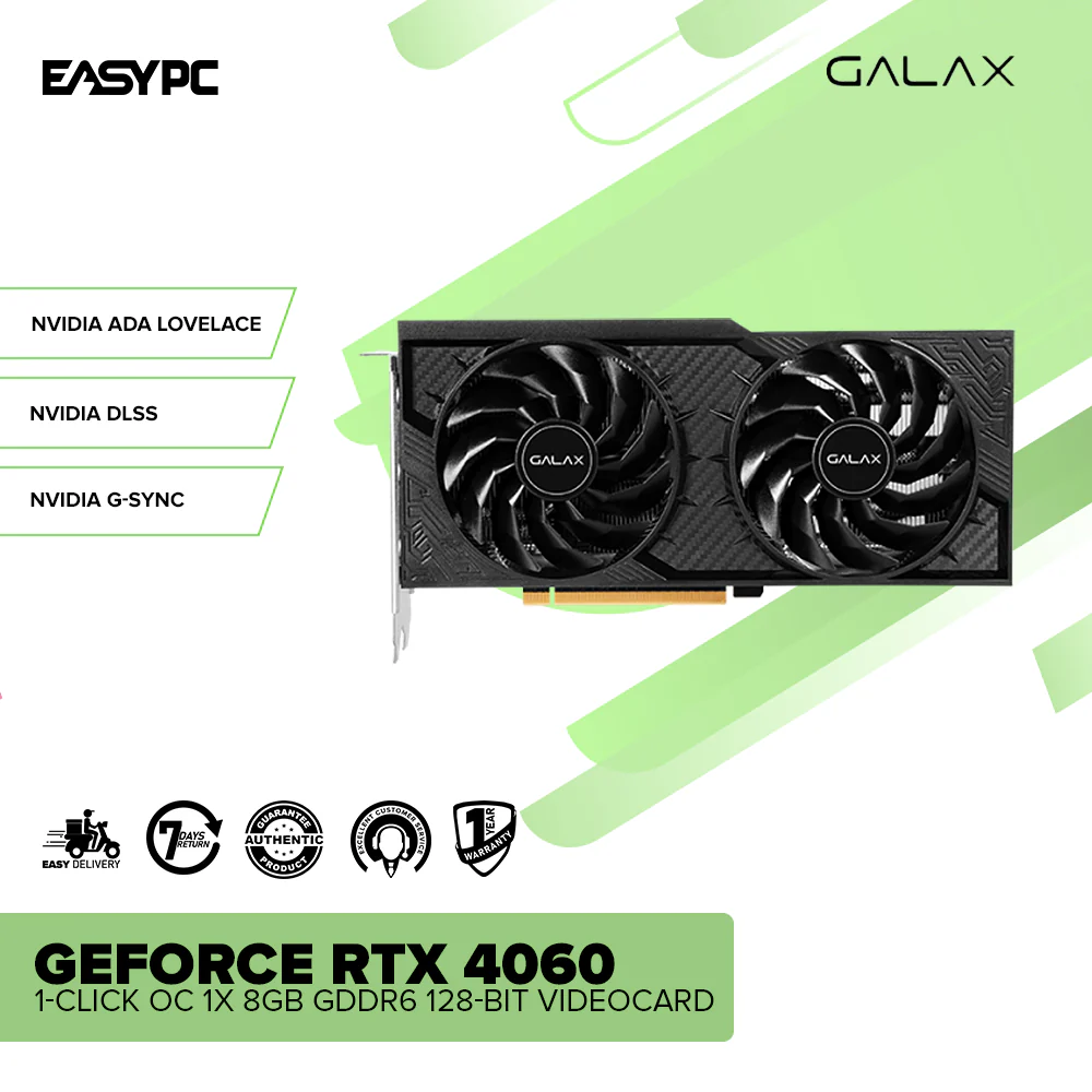 GALAX NVIDIAÂ® GeForce RTXÂ™ 4060 1-Click OC 1X 8GB GDDR6 128-bit Videocard - Image 2