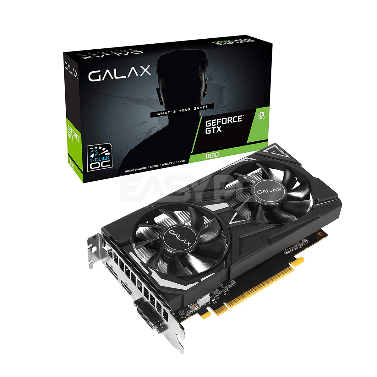 Galax NVIDIA® GeForce GTX™ 1650 EX Plus 1-Click O Gaming Graphics Card 4GB GDDR6 128-bit