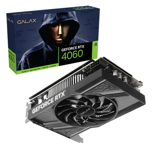 Galax Nvidia GeForce RTX 4060 8GB 1-Click OC 1X Single Fan (46NSL8MD8ZOC) 128-bit GDDR6 Videocard