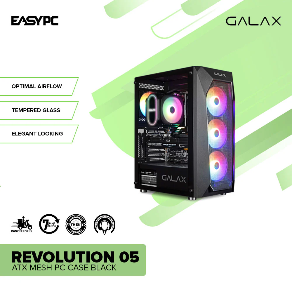 Galax Revolution 05 ATX Mesh PC Case Black - Image 2