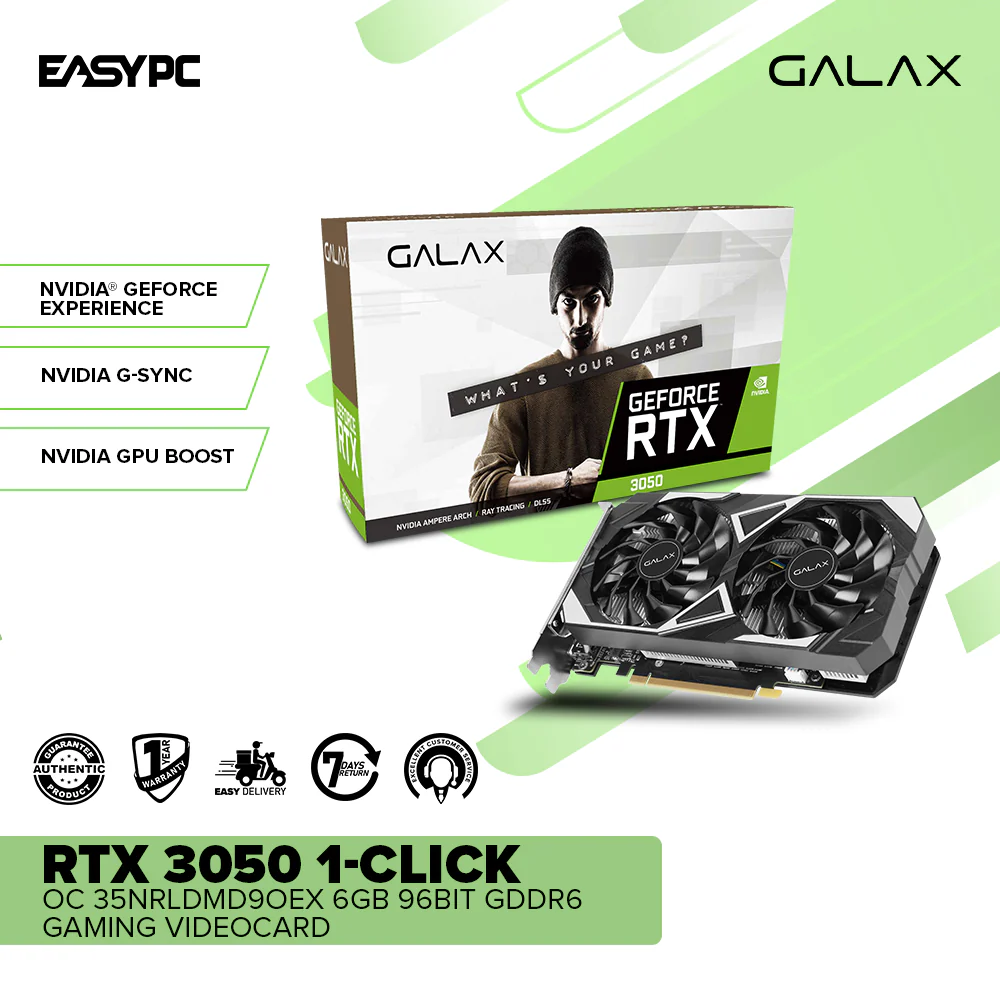 Galax Rtx 3050 1-Click OC 35NRLDMD9OEX 6gb 96bit GDdr6 Gaming Videocard - Image 2