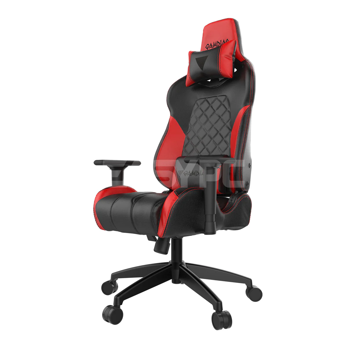 Gamdias Achilles E1 Gaming Chair RGB Black / Red - Image 3