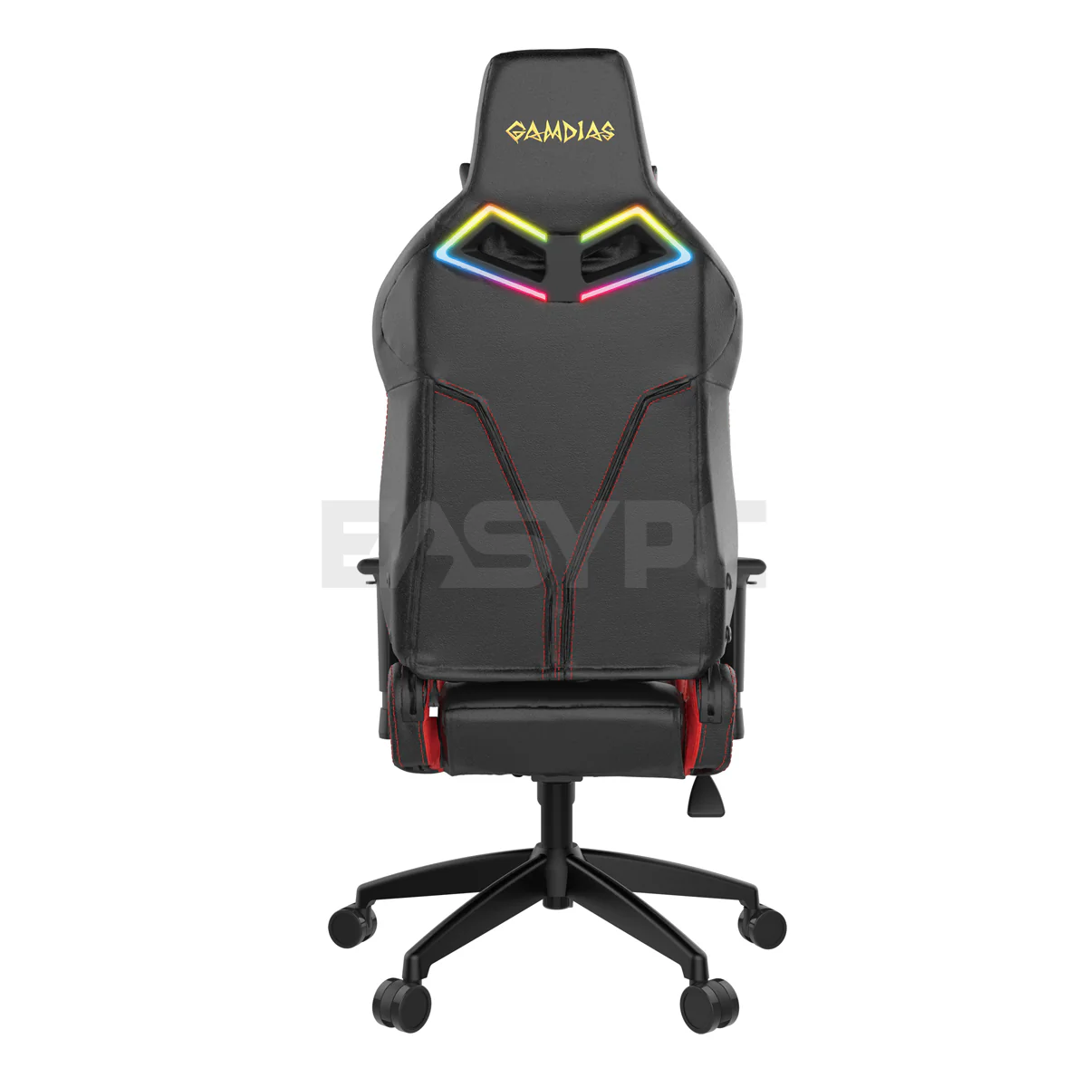 Gamdias Achilles E1 Gaming Chair RGB Black / Red - Image 6