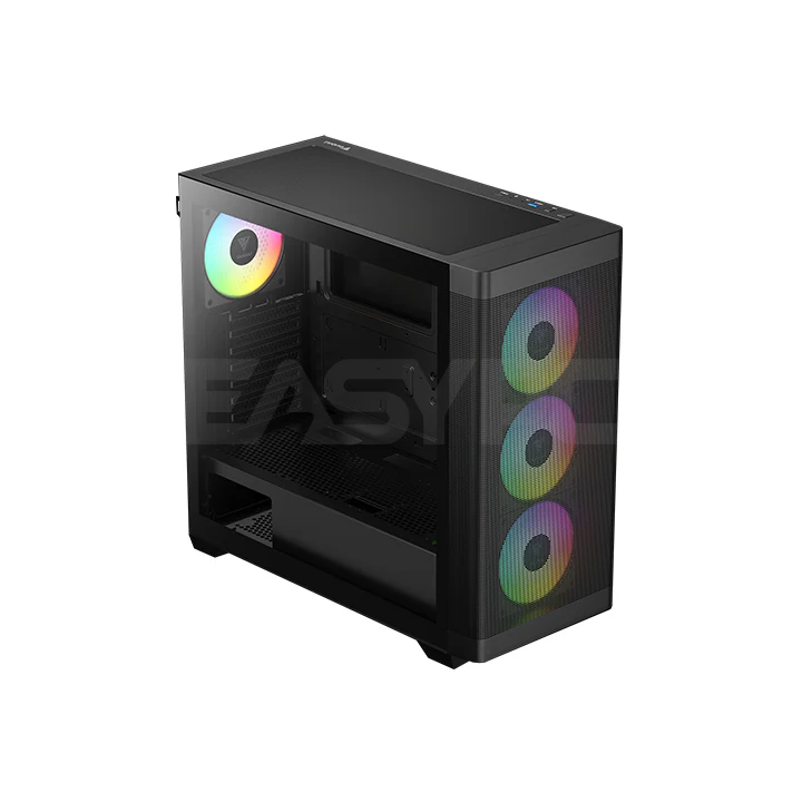 Gamdias Athena M3 Built-in ARGB Fan Mid Tower Gaming Case Black - Image 4
