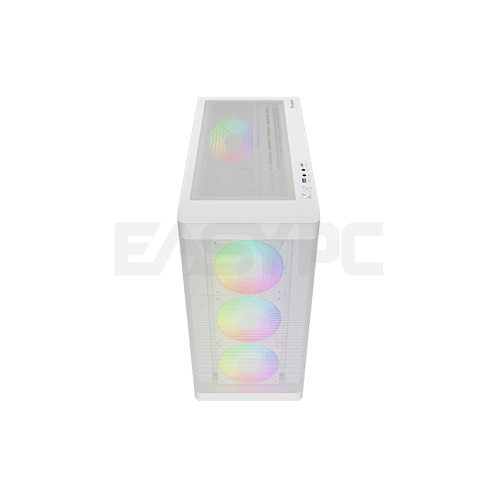 Gamdias Athena M3 Built-in ARGB Fan Mid Tower Gaming Case White - Image 3