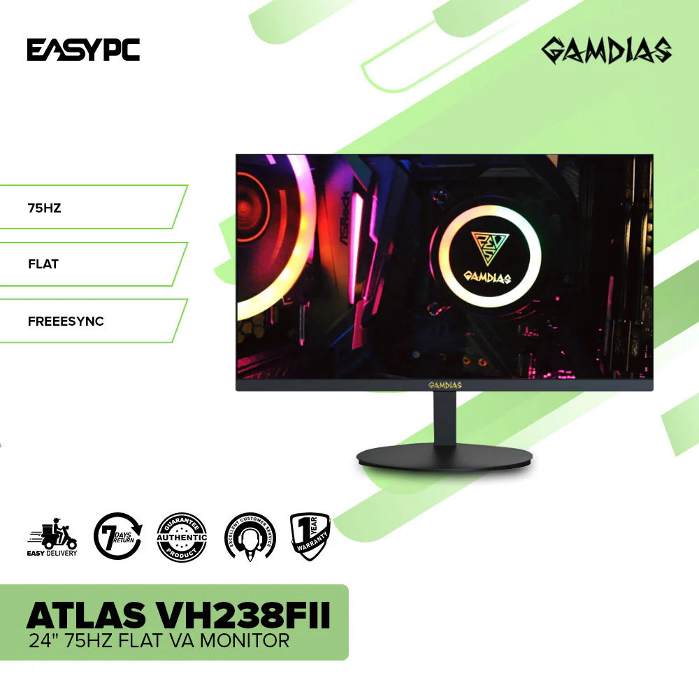 GAMDIAS ATLAS VH238F IPS/ VH238F VA/ VH238FII VA 75hz FLAT VA Monitor - Image 10