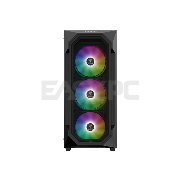 Gamdias Aura GC1 Elite V2 Built-in ARGB Fan Mid Tower Gaming Case Black
